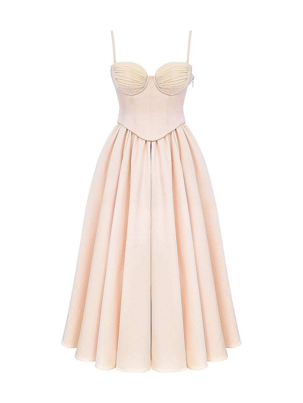 NEW, House of CB Perfect Satin Corset And Skirt in Peach Sz M #MD2216